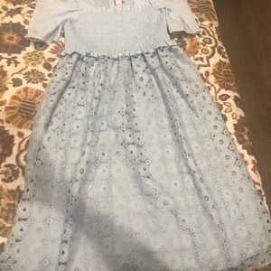 Rachel Parcel smocked blue dress